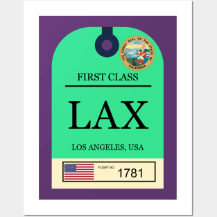 Los Angeles airport strap tag Posters and Art